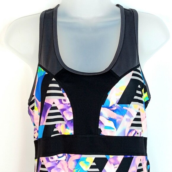 FILA Black Multicolor Women's Medium Racerback Tank Top Activewear Gym Workouts - Picture 2 of 10
